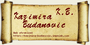 Kazimira Budanović vizit kartica